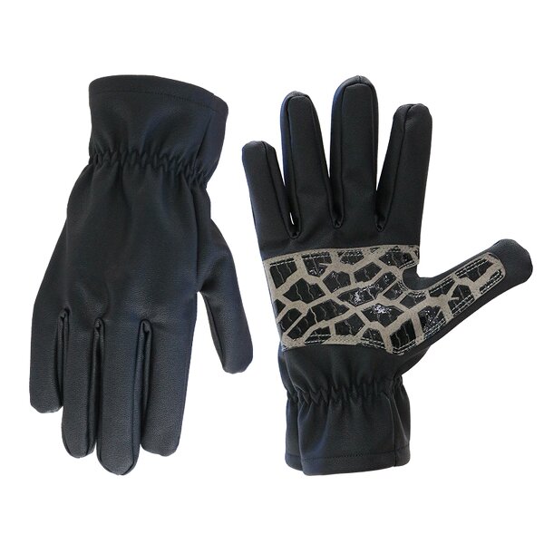 Leather Gloves - Black Unlined Full Finger for Motorcycle