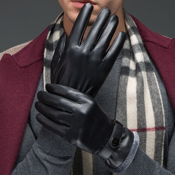 Winter Gloves - Touchscreen PU Leather Waterproof for Cycling