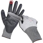 Cut Resistant Gloves - ANSI A6 PU Coated Touch Screen for Construction