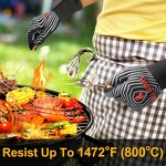 Oven Mitts - 1472℉ Heat Protection Non-Slip for Kitchen