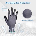 Work Gloves - Seamless Knitted Nylon Nitrile Foam for Construction