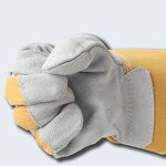Work Gloves - Cow Split Leather Palm Heat Resistant for Welder