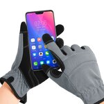 Mechanical Gloves - Ergonomic Fit Touch Screen Synthetic Leather