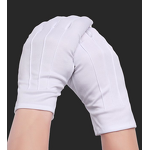 Cotton Gloves - High Quality White Embroidered for Ceremonial