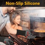 Oven Mitts - 1472℉ Heat Protection Non-Slip for Kitchen