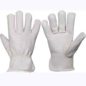 Driver Gloves - Heavy Duty Cow Grain Leather for Industrial