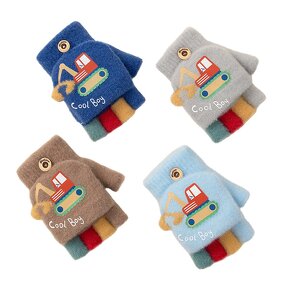 Children's Gloves - Winter Knitted Mittens for Boys & Girls