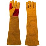 Welding Gloves - Factory Cow Leather Heat Resistant Long Sleeve