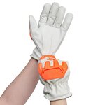 Safety Gloves - Cow Grain Leather TPR High Impact for Mechanic