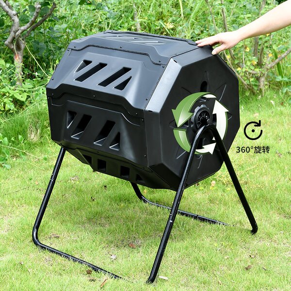 Compost Tumbler - 160L Dual Chamber for Garden & Yard