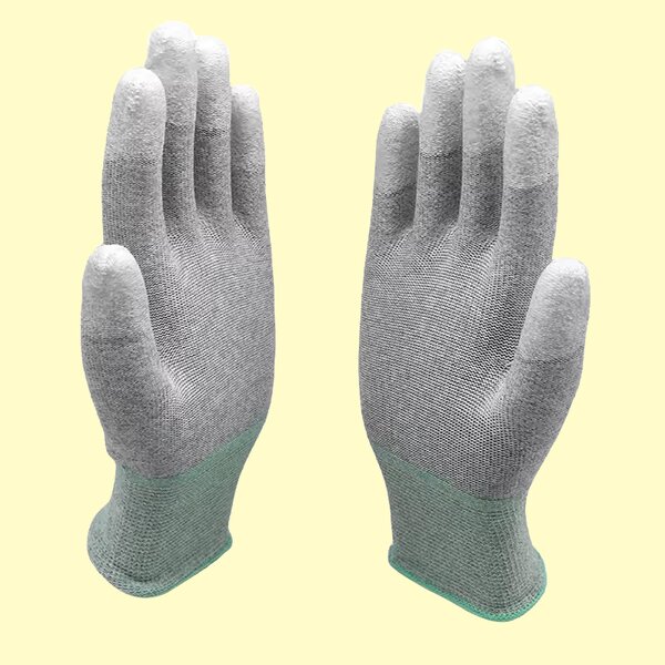 Cleanroom Gloves - PU Coated Antistatic ESD Carbon Fiber for Electronic