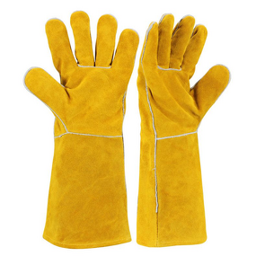 Work Gloves - 14'' Heat Resistant Cow Split Leather for Welding