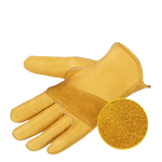 Gardening Gloves - Men Women Cowhide Thorn Proof with Thumb