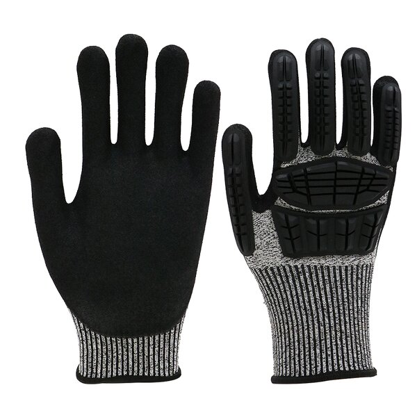 Safety Gloves - Sandy Nitrile Coated Cut Impact for Oil & Gas