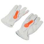 Safety Gloves - Cow Grain Leather TPR High Impact for Mechanic