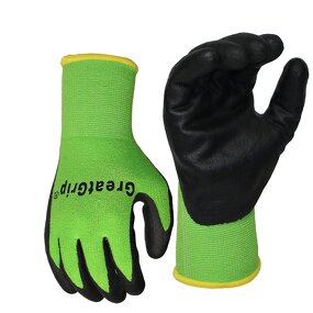 Safety Gloves - 13G Bamboo Liner Nitrile Palm Coated for Garden