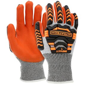 Safety Gloves - HPPE Palm Sandy Nitrile Cut Resistant Impact
