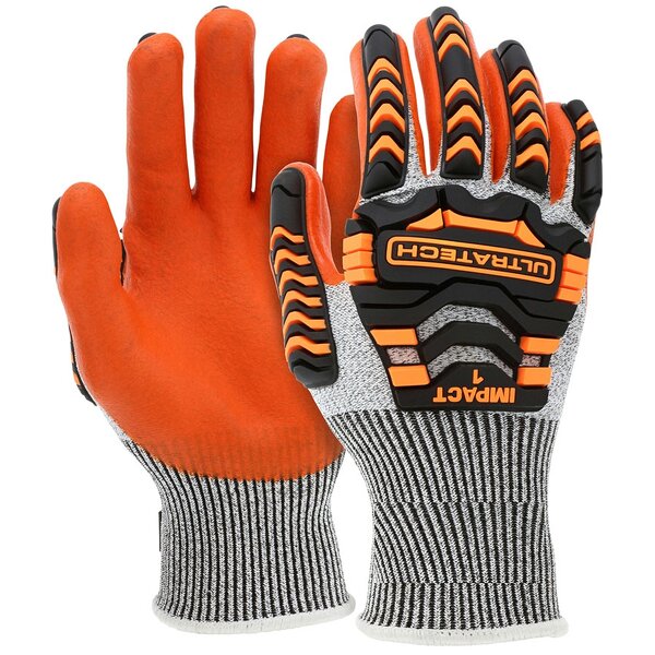 Safety Gloves - HPPE Palm Sandy Nitrile Cut Resistant Impact
