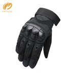 Tactical Gloves - Black Full Finger Carbon Fiber Knuckle