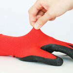 Safety Gloves - XL Size Red Black Latex Coated for Industrial