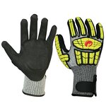 Impact Resistant Gloves - TPR Knuckle Guard for Oil Mine