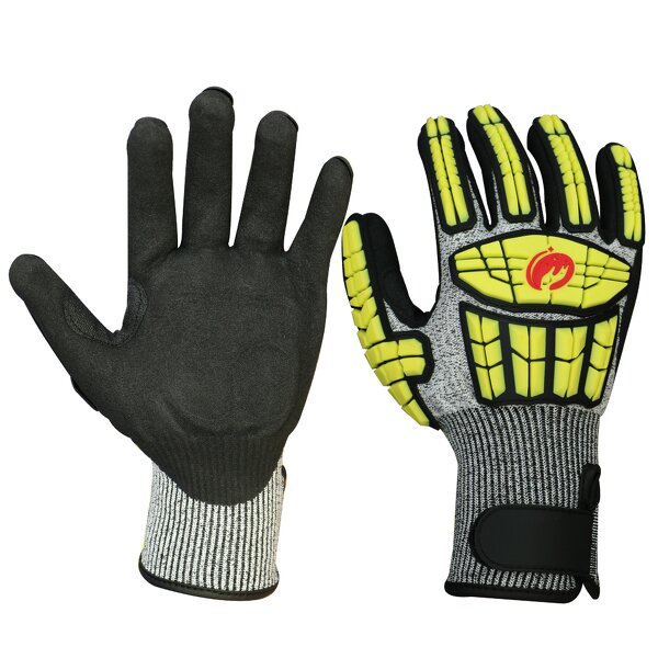 Impact Resistant Gloves - TPR Knuckle Guard for Oil Mine