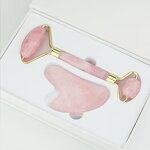 Rose Quartz Roller Manufacturer - Gua Sha Facial Massager with Box