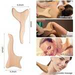 Wooden Massage Tool Supplier - Pink Wood Therapy Set for Body Neck