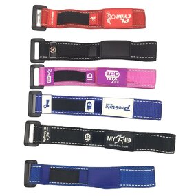 ID Wristband Supplier - Adjustable Black Silicone with Stainless Plate