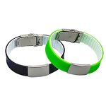 ID Wristband Manufacturer - Silicone Stainless Steel Medical Alert Band