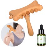 Wooden Massage Tool Supplier - Pink Wood Therapy Set for Body Neck