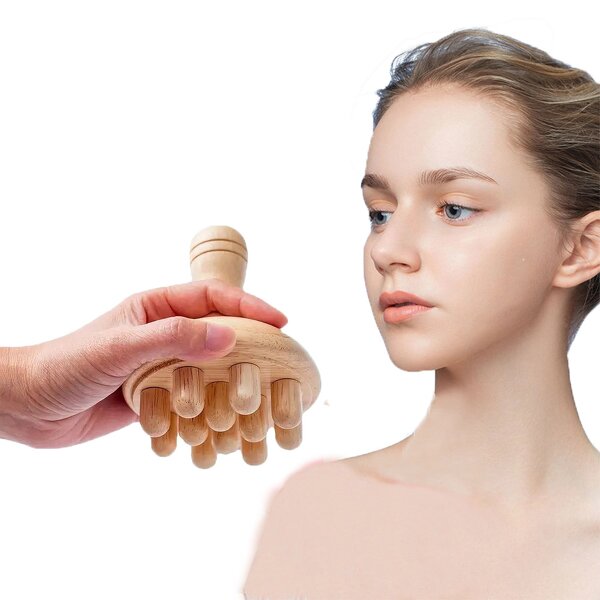 Wooden Scalp Massager Manufacturer - 6 in 1 Wood Therapy Roller Tool