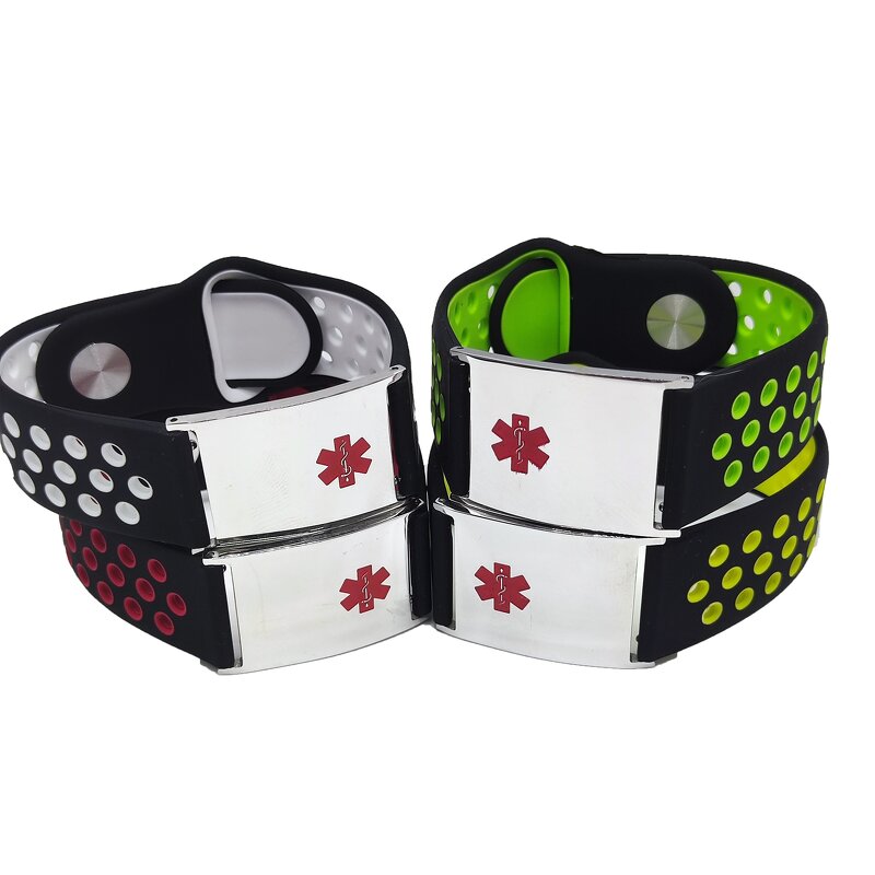 Silicone Wristband Supplier - Custom Logo Rubber Bracelet Stainless Steel