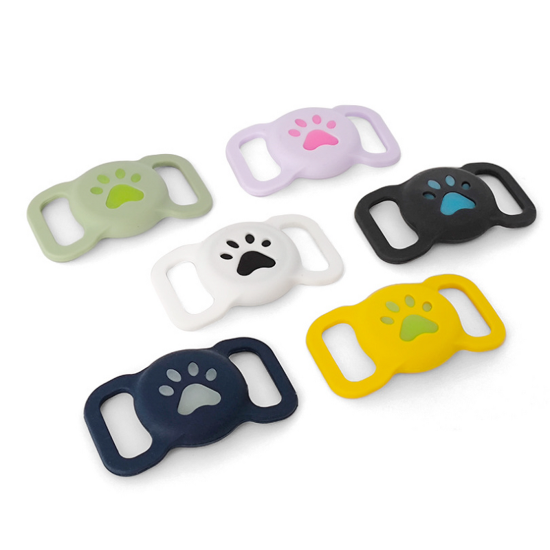 Pet Airtag Case Manufacturer - Silicone Paw Print Design Protective