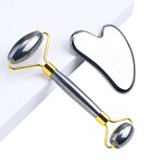 Rose Quartz Roller Manufacturer - Gua Sha Beauty Massage Set with Jade