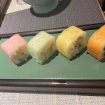 彩虹寿司包装纸生产商-派对彩色豆纸包装