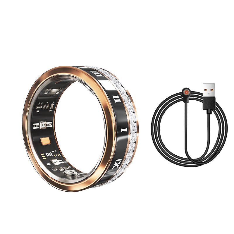 Smart Ring Manufacturer - V2 Diamond-Encrusted Health Monitor OEM
