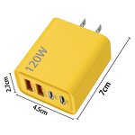 Fast Charger Supplier - 120W Ultra Fast 3PD 3USB Type C OEM