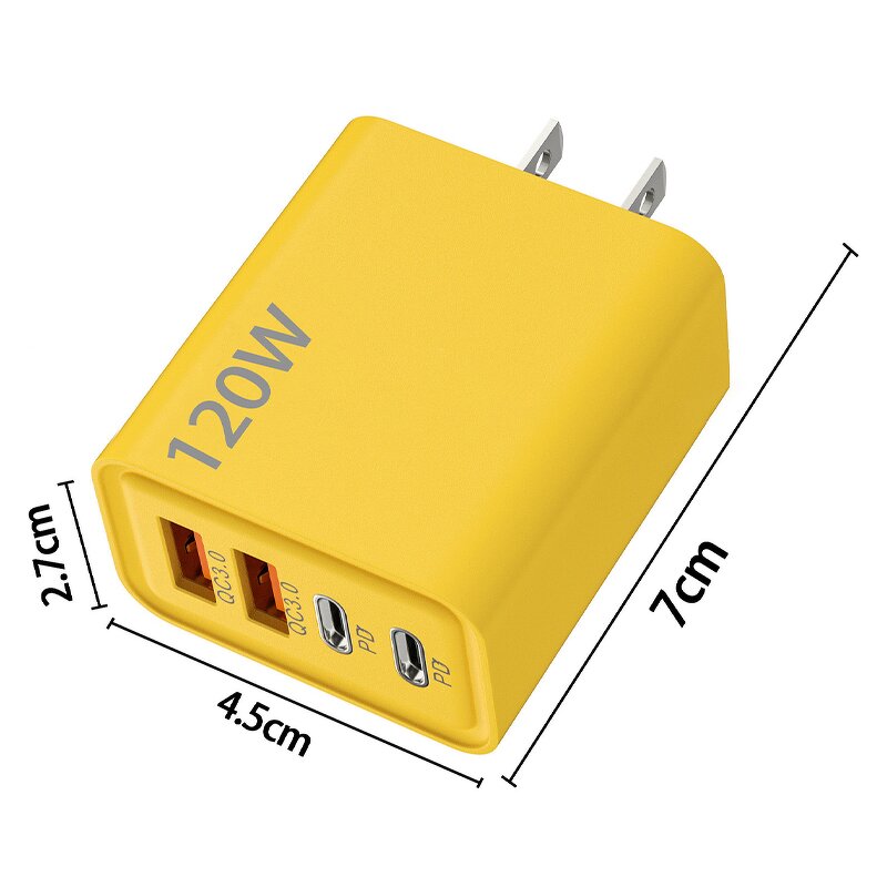 Fast Charger Supplier - 120W Ultra Fast 3PD 3USB Type C OEM