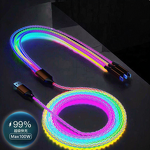 Data Cable Supplier - RGB 3-in-1 LED Light 6A Type-C