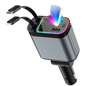 Car Charger Manufacturer - 4 in 1 Retractable 66W PD Fast