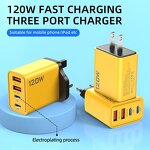 Fast Charger Supplier - 120W Ultra Fast 3PD 3USB Type C OEM