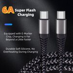 Data Cable Manufacturer - Nylon Braided Type-C 6A Fast Charging