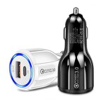 Car Charger Manufacturer - Dual Port QC3.0+PD Quick Charge