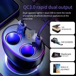 Car Charger Manufacturer - QC3.0 One for Four Fast Charging