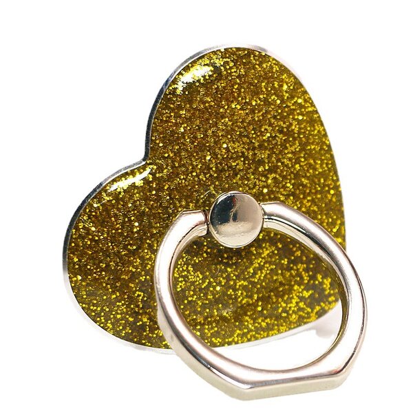 Mobile Phone Ring Manufacturer - Heart Glitter Rotating