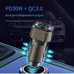 Car Charger Manufacturer - PD30W Fast Charge QC3.0