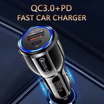 Car Charger Manufacturer - Dual Port QC3.0+PD Quick Charge