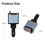Car Charger Manufacturer - 120W Retractable Cable Flash