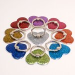 Mobile Phone Ring Manufacturer - Heart Glitter Rotating